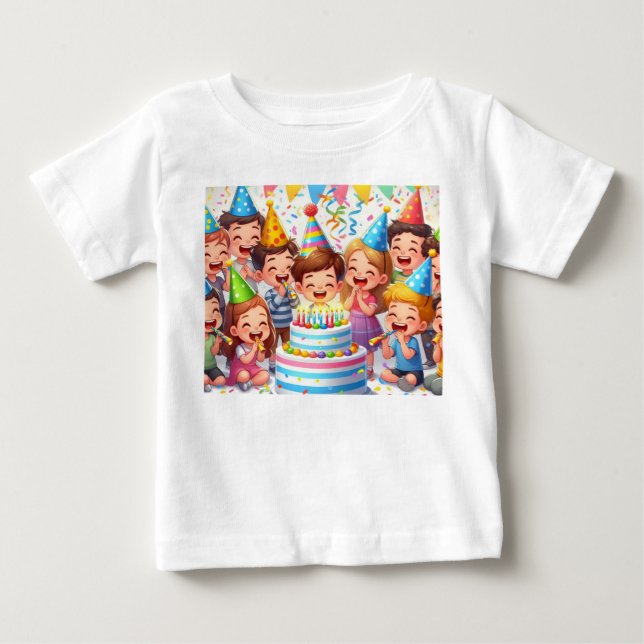Camiseta De Bebé Feliz cumpleaños (Anverso)