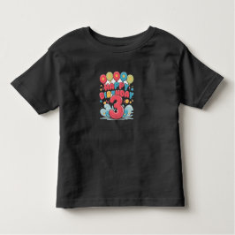 Camiseta De Bebé Feliz cumpleaños 3 regalo para 