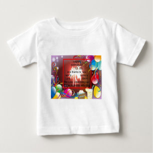 Camiseta De Bebé Feliz cumpleaños a la imprenta de arte estadounide