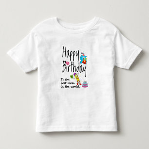 Camiseta De Bebé Feliz cumpleaños a la mejor mamá del mundo