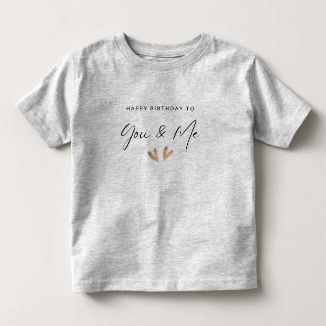 Camiseta De Bebé Feliz cumpleaños de una pareja a otra (Anverso)