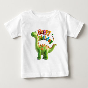 Camiseta De Bebé Feliz Cumpleaños Dinosaurio – Juguete de Celebraci