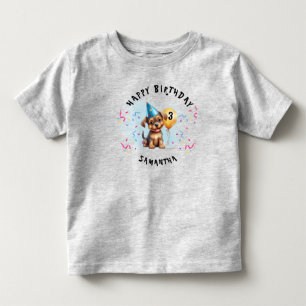 Camiseta De Bebé Feliz Cumpleaños Fiesta de Perrito