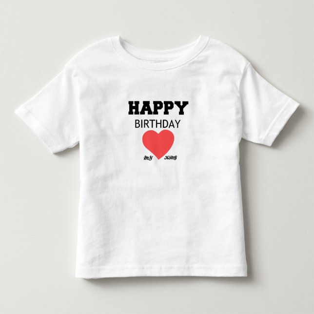 CAMISETA DE BEBÉ FELIZ CUMPLEAÑOS MI REY (Anverso)
