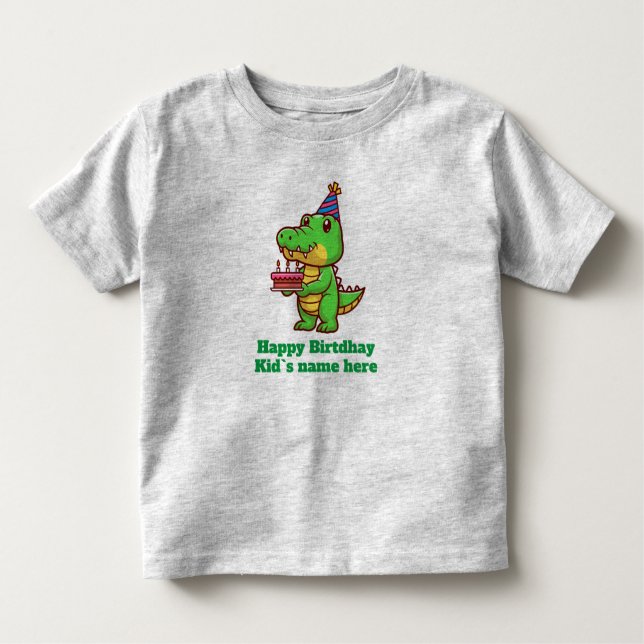 Camiseta De Bebé Feliz cumpleaños, niños, pastel de cumpleaños de c (Anverso)