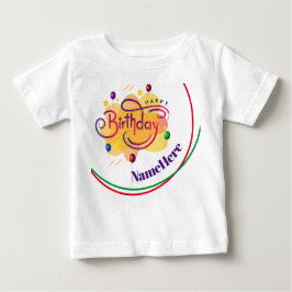 Camiseta De Bebé Feliz Cumpleaños Nombre Personalizado Regalo Moder