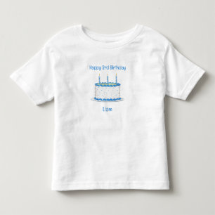 Camiseta De Bebé Feliz cumpleaños número 3 Tarta de cumpleaños pers