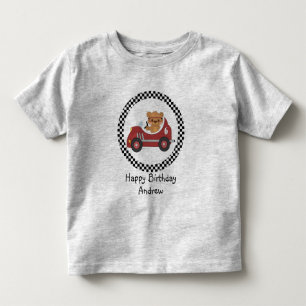 Camiseta De Bebé Feliz cumpleaños, oso negro y blanco de Carreras