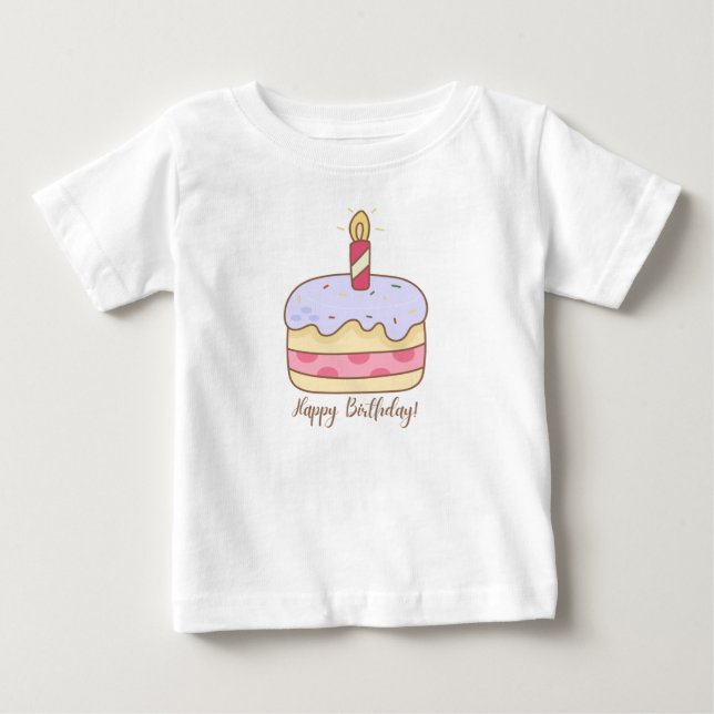 Camiseta De Bebé Feliz cumpleaños Tee (Anverso)