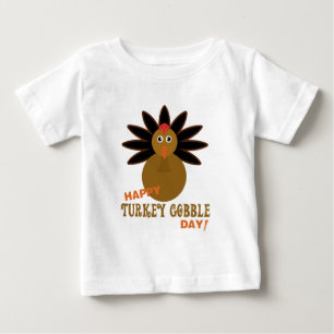 Camiseta De Bebé Feliz Día de Acción de Gracias en Turquía
