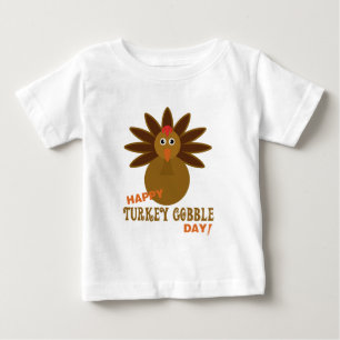 Camiseta De Bebé Feliz Día de Acción de Gracias en Turquía