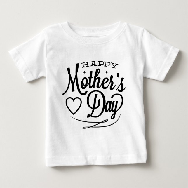 Camiseta De Bebé Feliz Día de la Madre (Anverso)