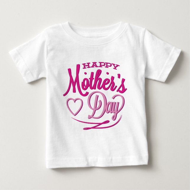 Camiseta De Bebé Feliz Día de la Madre (Anverso)