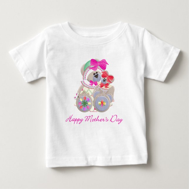 Camiseta De Bebé Feliz Día de la Madre (9) (Anverso)
