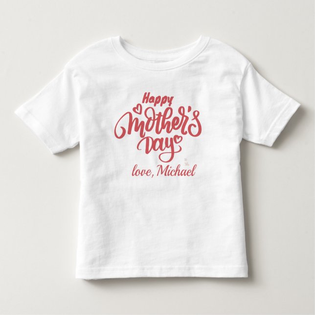Camiseta De Bebé Feliz Día de la Madre, mamá (Anverso)