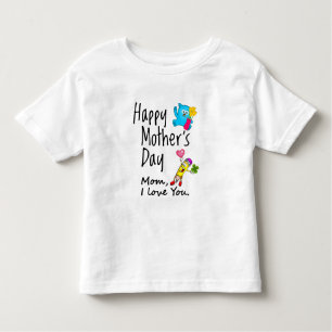 Camiseta De Bebé Feliz Día de la Madre.Mamá, te amo.