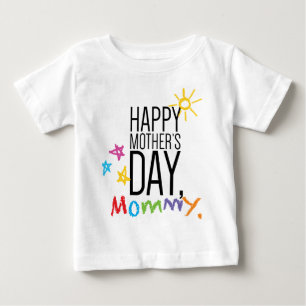 Camiseta De Bebé Feliz día de la madre, mami