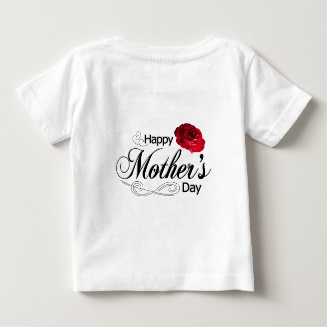 Camiseta De Bebé Feliz Día de la Madre - Tributo floral a la camise (Reverso)