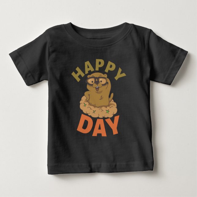 Camiseta De Bebé Feliz Día de la Marmota (Anverso)