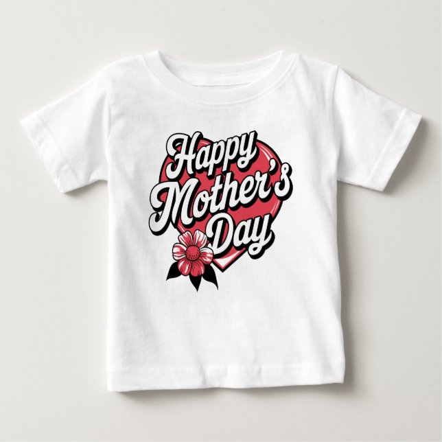 Camiseta De Bebé Feliz Día de las Madres (Anverso)