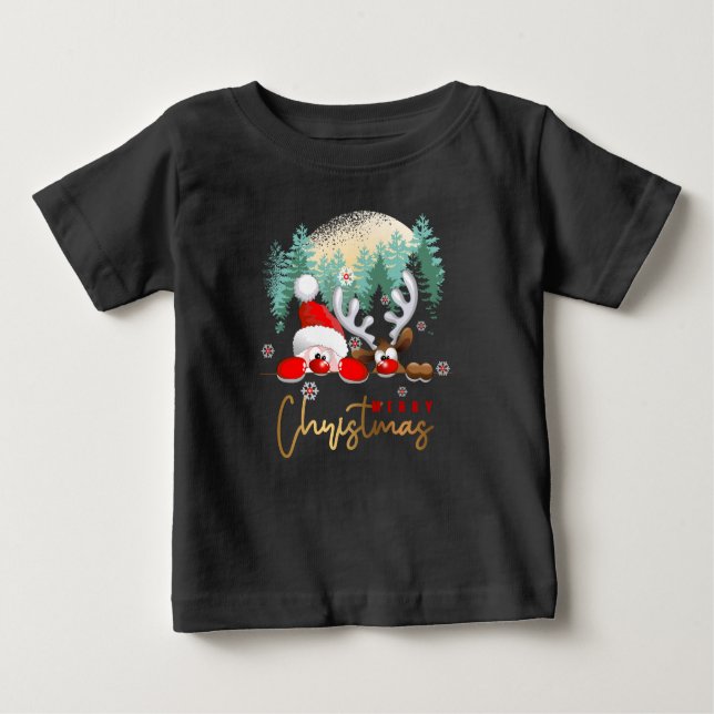 Camiseta De Bebé Feliz Día de Navidad | (Anverso)