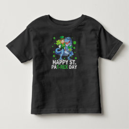 Camiseta De Bebé Feliz día de San Pat Trex Dinosaurio Infantil San 