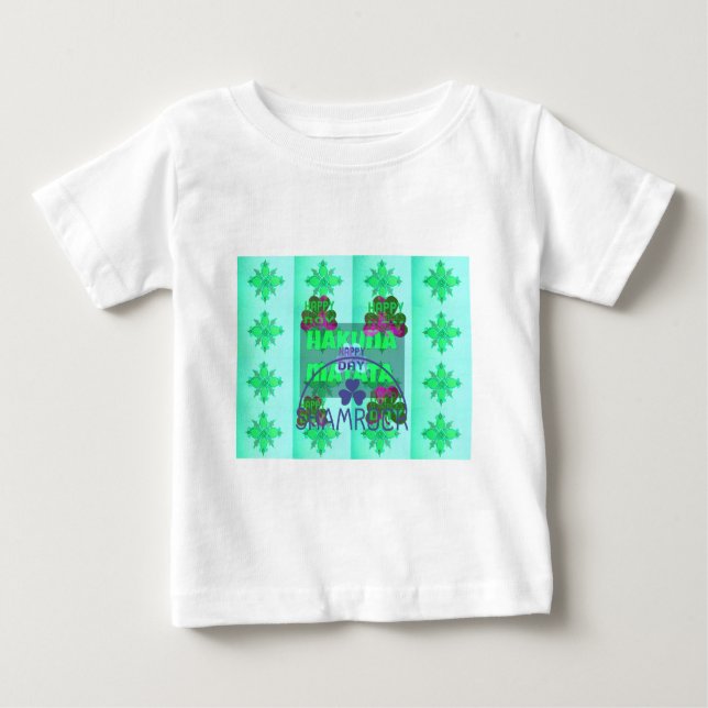Camiseta De Bebé Feliz Día de San Patricio Impresión de arte Hakuna (Anverso)