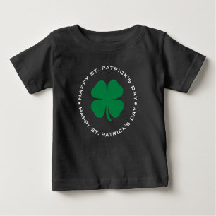 Camiseta De Bebé Feliz Día de San Patricio Shamrock Lucky Charm