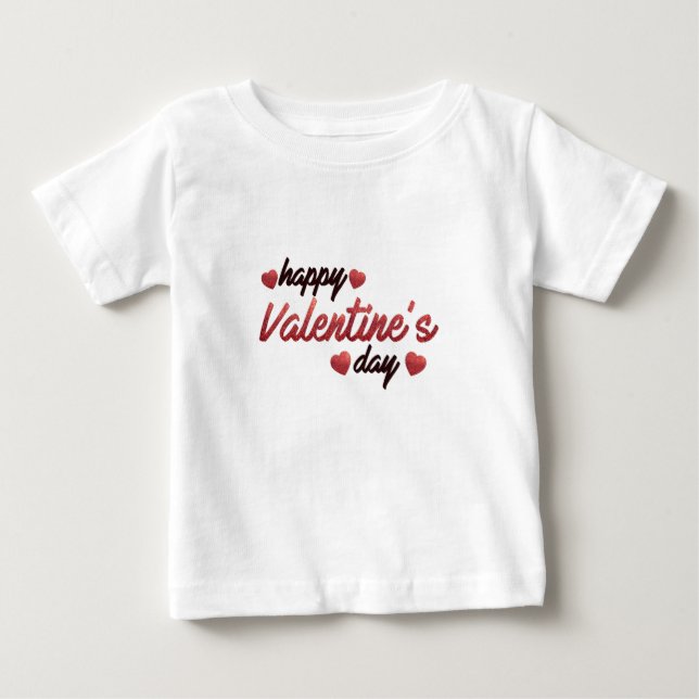 Camiseta De Bebé Feliz Día de San Valentín (Anverso)