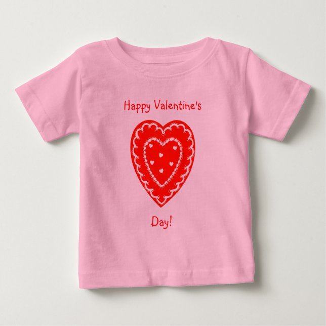 Camiseta De Bebé Feliz Día de San Valentín (Anverso)