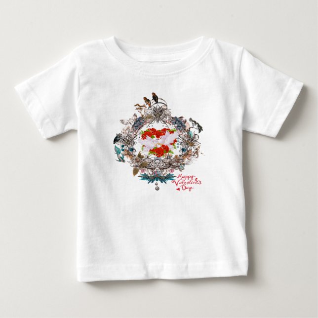 Camiseta De Bebé Feliz Día de San Valentín (Anverso)