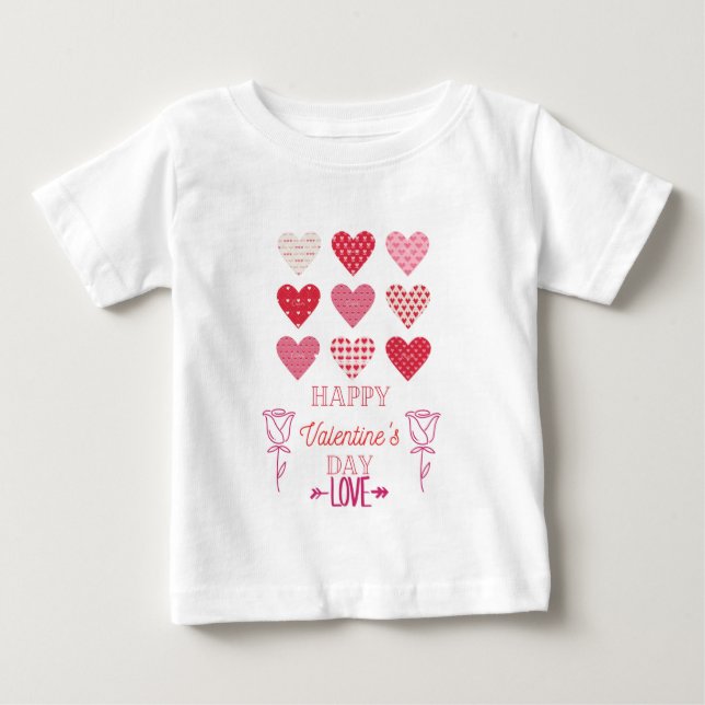 Camiseta De Bebé feliz día de San Valentín mi amor (Anverso)