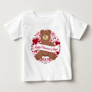 Camiseta De Bebé ¡Feliz Día de San Valentín! Oso de peluche