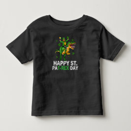 Camiseta De Bebé Feliz día de St Pat Trex Dinosaurio Infantil St Pa