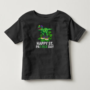 Camiseta De Bebé Feliz día de St Pat Trex Dinosaurio Infantil St Pa