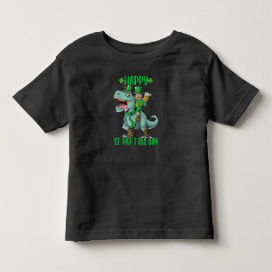 Camiseta De Bebé Feliz día de St Pat Trex Dinosaurio Niño pequeño S