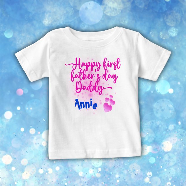 Camiseta De Bebé Feliz Día del Padre Papá | (Subido por el creador)
