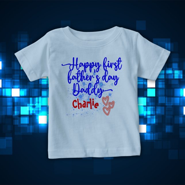 Camiseta De Bebé Feliz Día del Padre Papá | (Subido por el creador)