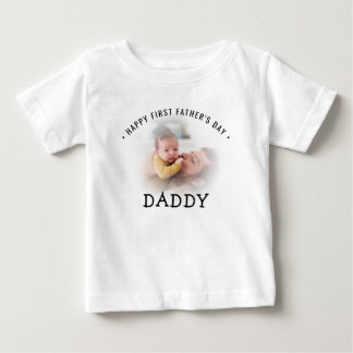 Camiseta De Bebé Feliz Día del Primer Padre foto de papá