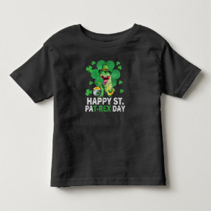 Camiseta De Bebé Feliz Día del Trébol de St Pat Dinosaur