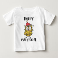 Feliz Días de Búho Gracioso Santa Owl
