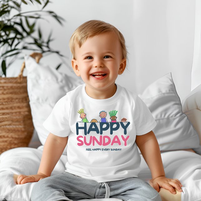 Camiseta De Bebé Feliz domingo (Subido por el creador)