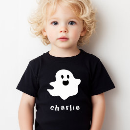 Camiseta De Bebé Feliz fantasma y nombres de los niños Halloween