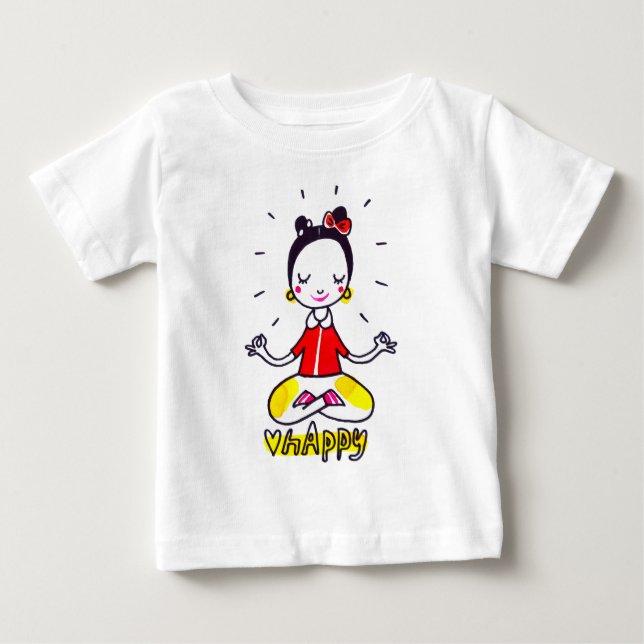 Camiseta De Bebé feliz fiesta de yoga SUIT (Anverso)
