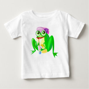 Camiseta De Bebé Feliz Fiesta Frog Baby T-Shirt Fun