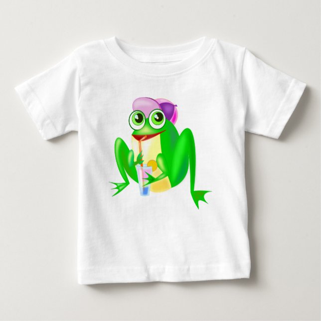 Camiseta De Bebé Feliz Fiesta Frog Baby T-Shirt Fun (Anverso)