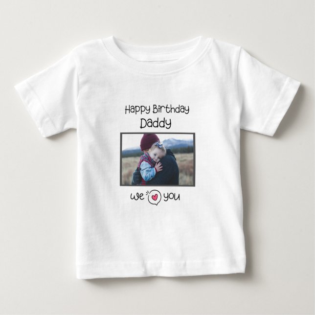 CAMISETA DE BEBÉ FELIZ FOTO DE PERSONALIZADO DE ROPA DE NATALIDAD D (Anverso)