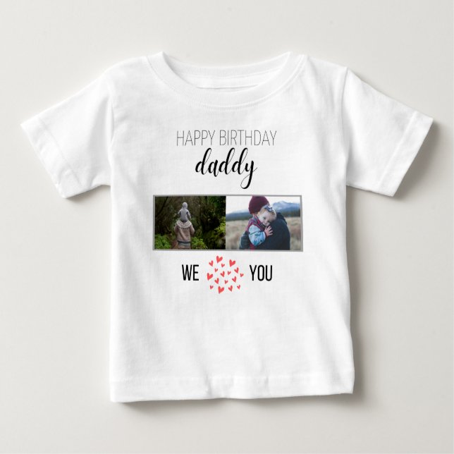 CAMISETA DE BEBÉ FELIZ FOTO DE PERSONALIZADO DE ROPA DE NATALIDAD D (Anverso)