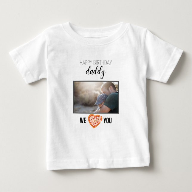 CAMISETA DE BEBÉ FELIZ FOTO DE PERSONALIZADO DE ROPA DE NATALIDAD D (Anverso)