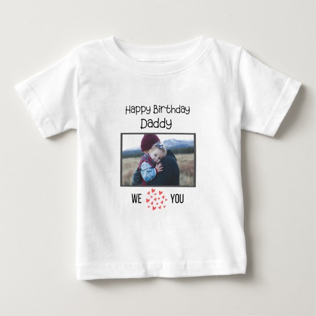 CAMISETA DE BEBÉ FELIZ FOTO DE PERSONALIZADO DE ROPA DE NATALIDAD D (Anverso)
